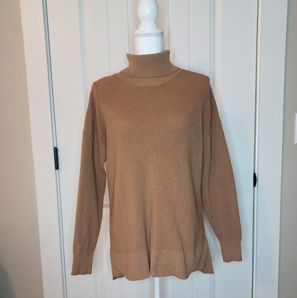 MARLED BY REUNITED Camel Turtleneck Sweater